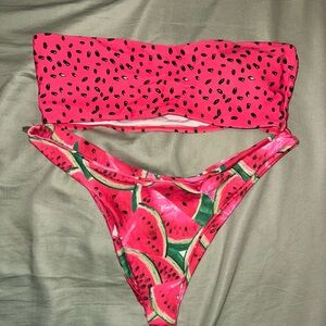 Watermelon Print Bikini Set